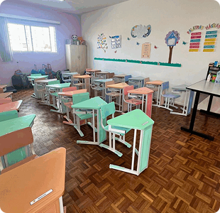 Sala de aula do Colégio Stella Maris